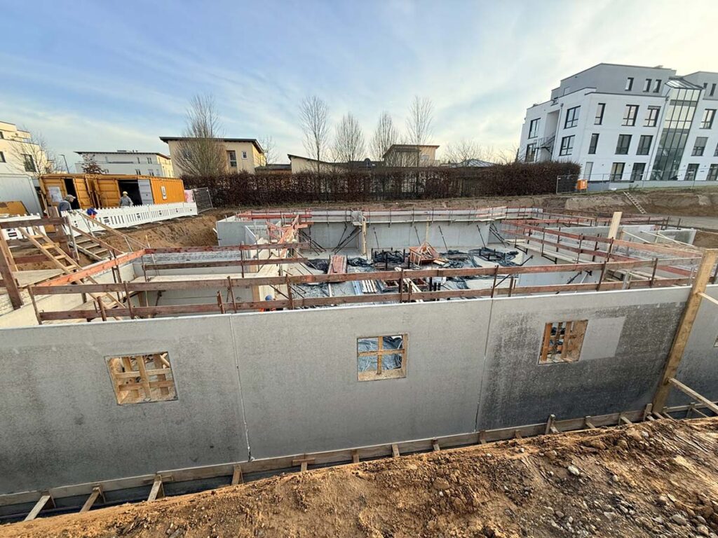 Die Baustelle des Hospiz-Neubaus im Januar 2026