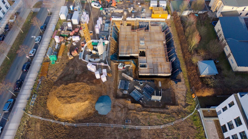 Der Rohbau startet sichtbar