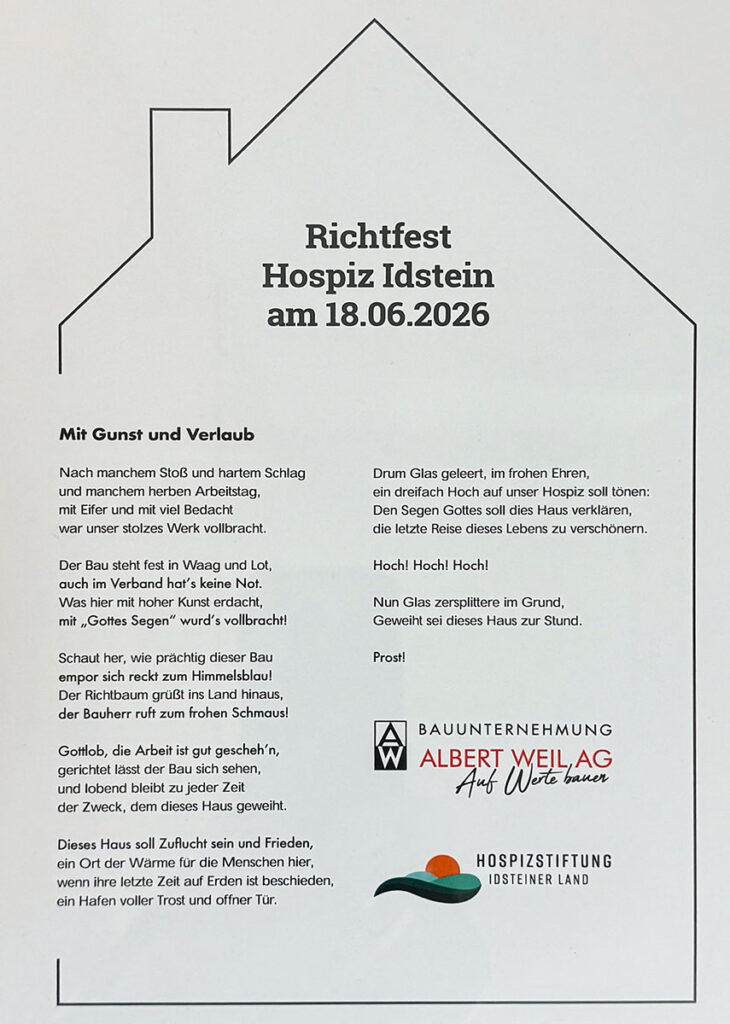 Richtfest Hospiz Idstein am 18.06.2026